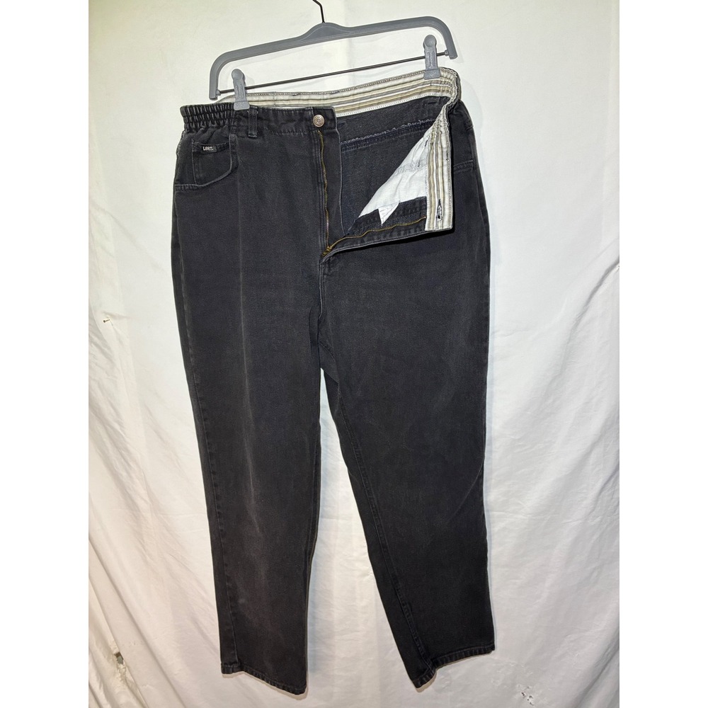 Lee Mens Total Freedom Relaxed Fit Jeans Faded Black Elastic Waist 36x29 Vintage - Picture 2 of 9